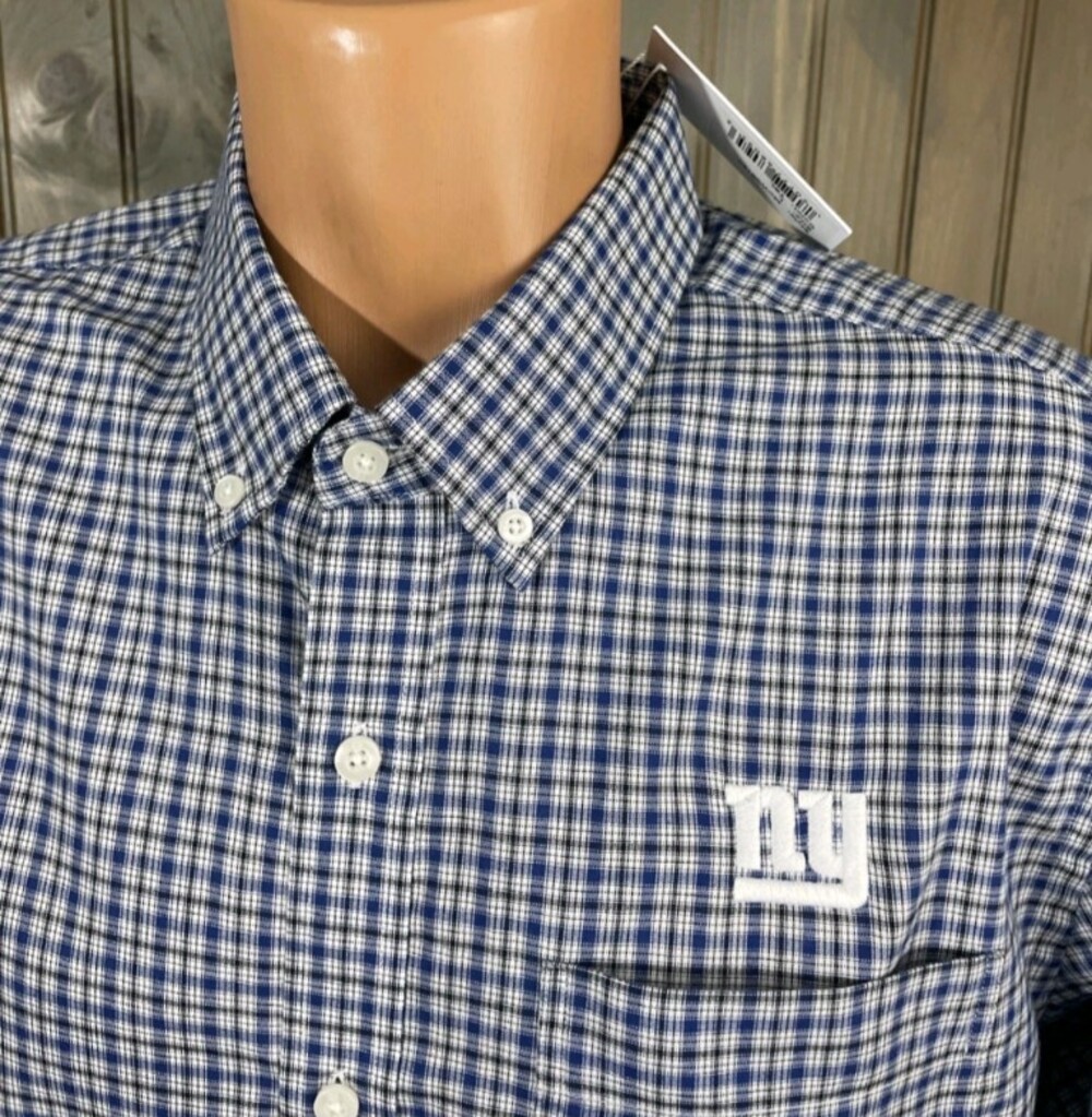 Cutter & Buck Mens S New York Giants NFL Button Down Shirt Long Sleeve NWT